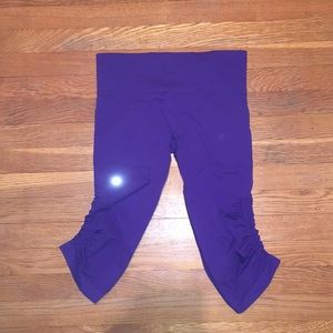 Purple cropped lululemon leggings